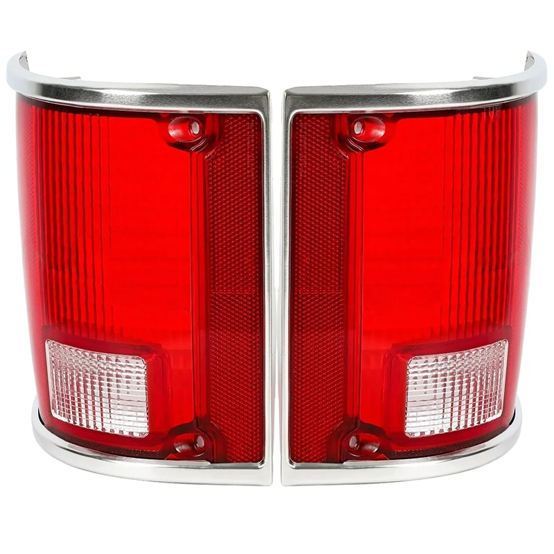 B-M Tail Light Lamp Lens 1Pair Set Taillight 5968329 5968330 For Chevy C10 C20 C30 K10 1973-1991