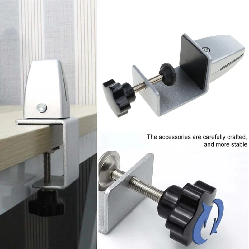 Aluminum Alloy Glass Clamp Desk Partition Holder ​Adjustable C Clamp