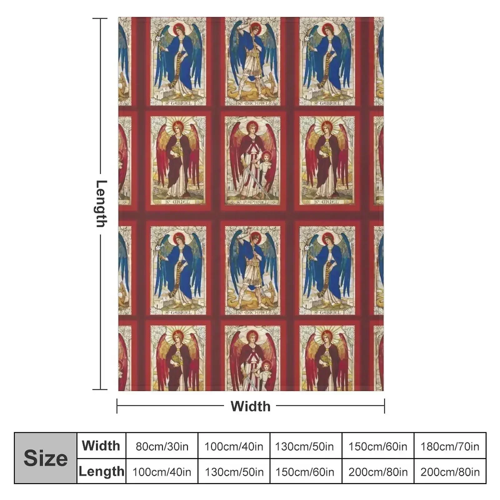 St MIchael St Gabriel St Raphael and Uriel Archangel Angel Saint Throw Blanket