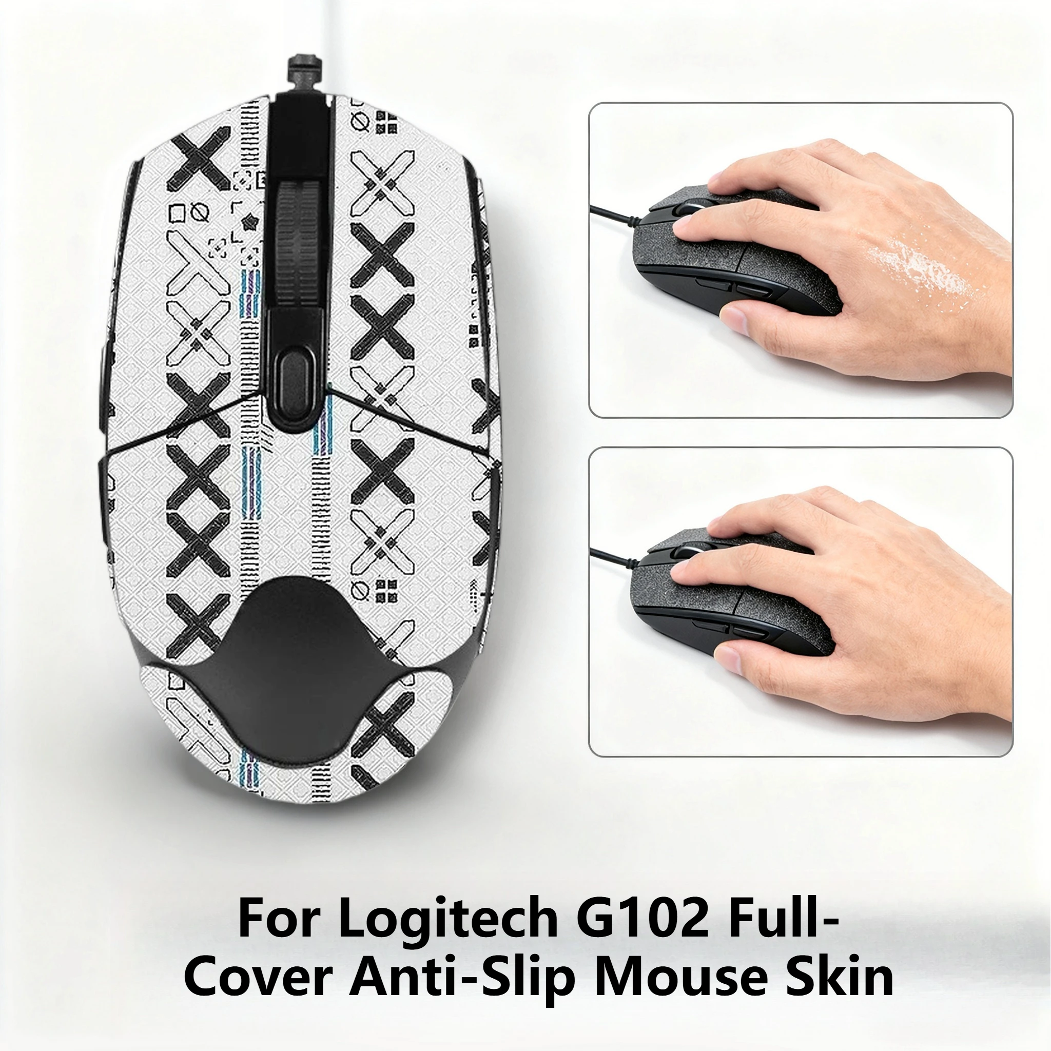 

Full-Cover Anti-Slip Mouse Skin for Logitech G102 - Sweat-Absorbent Waterproof & Wear-Resistant Grip Pad