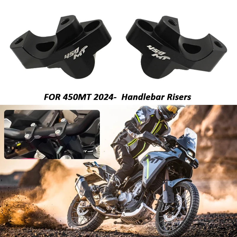 NEW Motorcycle Accessories 450MT Handlebar Risers Bar Clamp Cover For CFMOTO MT450 MT 450 450MT CF450 2024-Bar Mount Adapter