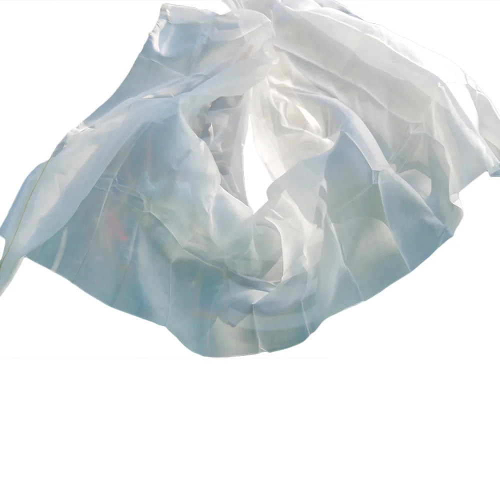 1 قطعة عالية الجودة رخيصة الرقص الحرير الحجاب المرأة مثير 100% الحرير الرقص الشرقي الحجاب بالجملة الأبيض فريق الرقص الأداء الدعائم