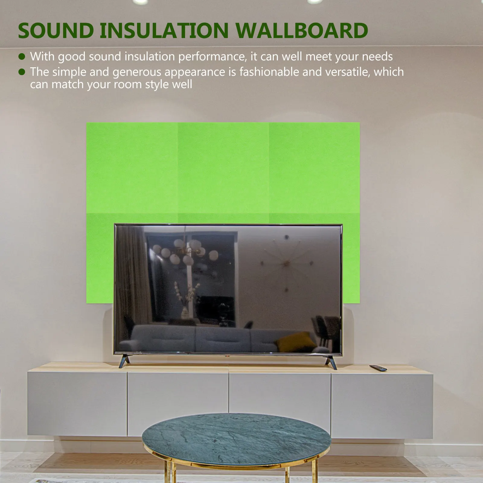 5Pcs Acoustic Felt Panels Self-Adhesive Soundproof Board for Ktv Music Room Dance Studio Office Wall Decoration