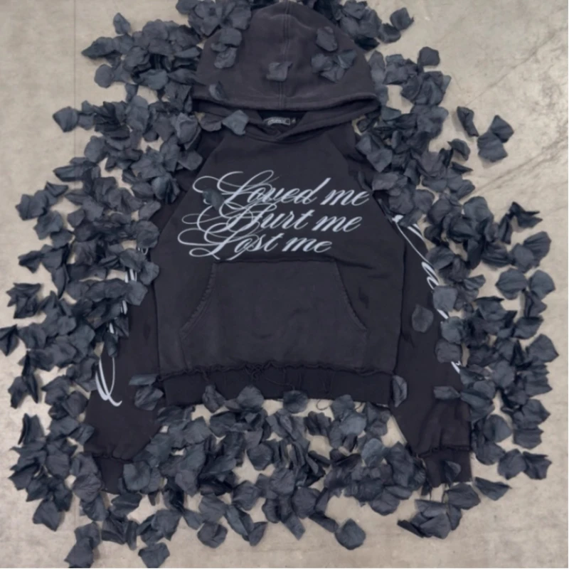 

2025 Trendy Fashion Casual Letter Printed Unisex Coat Hoodie Loose Hoodie y2k