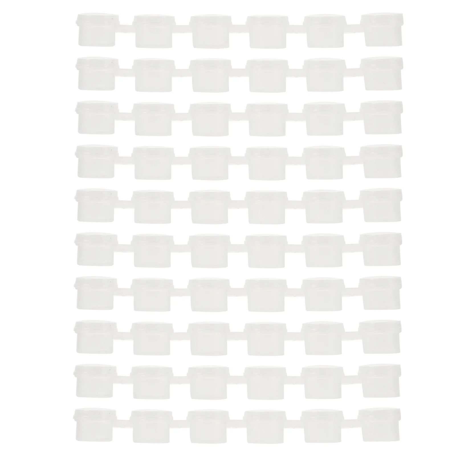 

40Pcs 6 in 1 Mini Paint Pot Strips Clear Storage Containers Leakproof Plastic for School Camping Painting Supplies