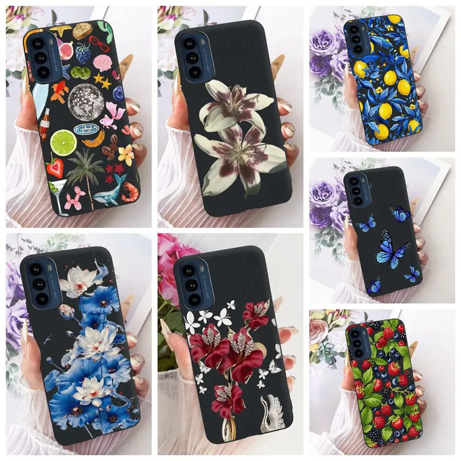 Funda de silicona suave con diseño de flores para Motorola Moto G41, modelo XT2167-2, popular, protectora, para Moto G41, Fundas G 41, Coque