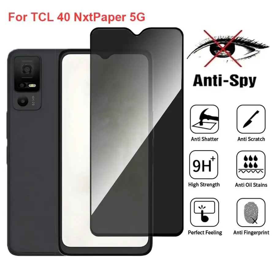 

TCL 40 Anti Spy Privacy Tempered Glass Screen Protector Compatible For TCL40 Nxtpaper 5G Phone Film
