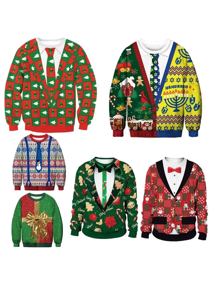 Cisas Tree 3D الطباعة الرقمية البلوز جولة Ne Long Sve هوديي عارضة الرجال النساء مريحة فضفاضة تناسب الخريف الشتاء #1