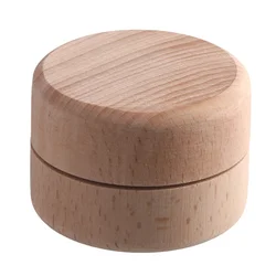 Storage Box Small Round Wooden Handmade Jewelry Organizer Soap Crafts Case Vintage Decorative Natural Craft Jewelry Box