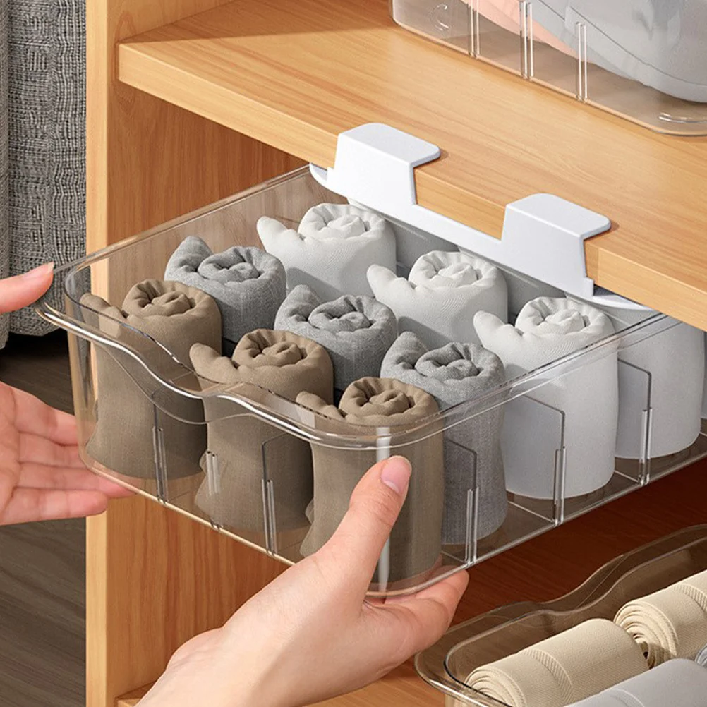 

Drawer Type Underwear Storage Box Transparent Compartment Organizer Sock Bras Small Items Closet Storage Holder