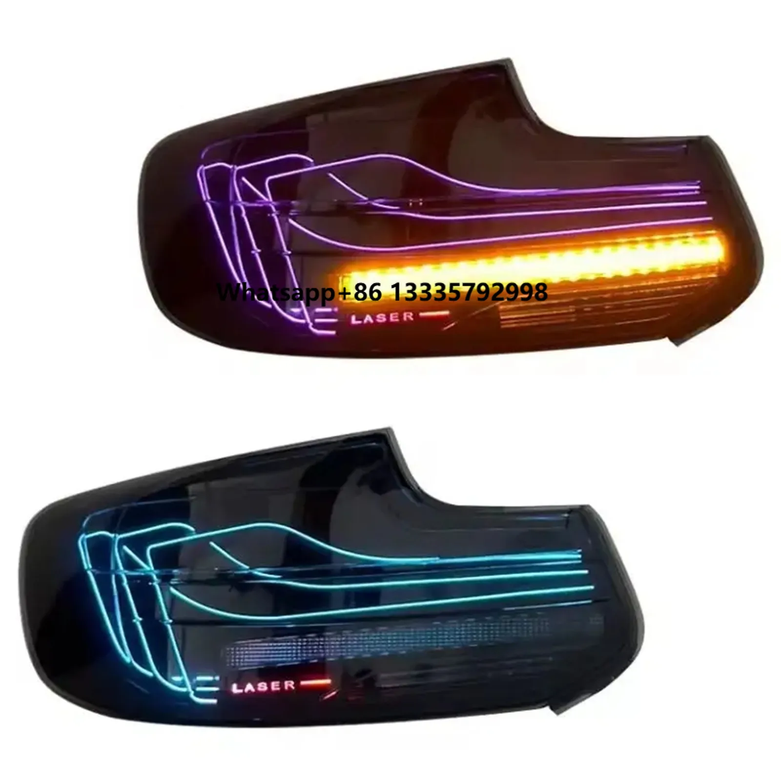

Пара задних фонарей в сборе CSL RGB для BMW2 серии F22 F87 2014-2021, задние фонари, задние фонари, автозапчасти