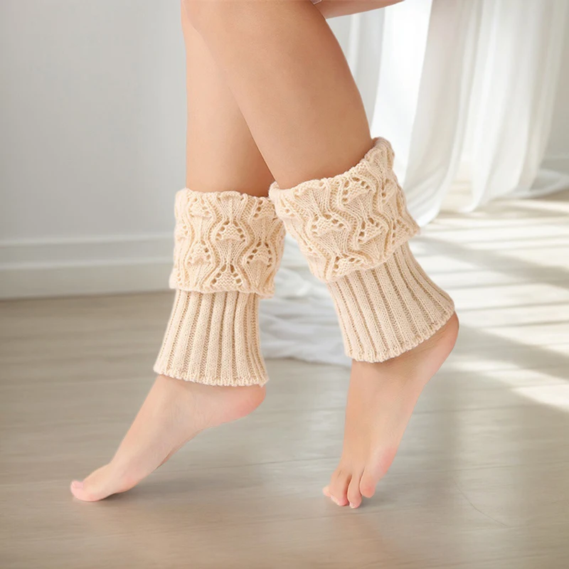 Fold-over Socks Short Foot Covers Leg Boot Covers Wool Leg Covers Warm Decoration