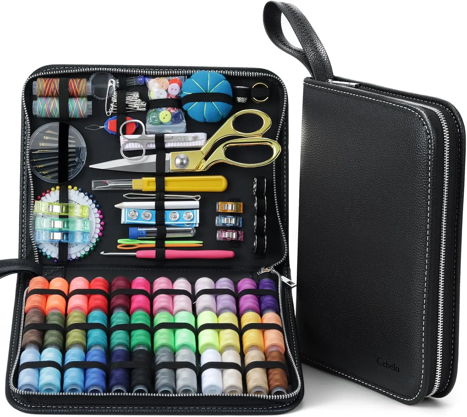 

Large Sewing Kit for Adults: 232Pcs Supplies for Hand Mending Clothes, Emergency Repair, Home Travel Dorm - Christmas Gifts