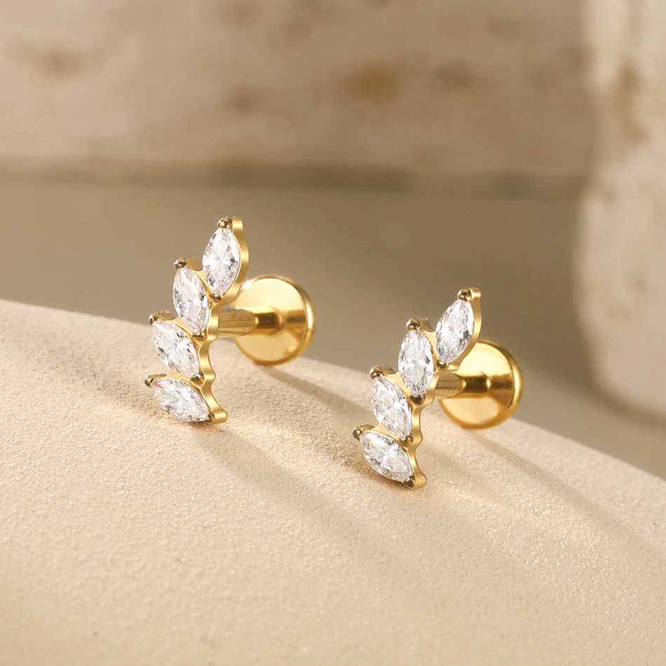 1 Stück G23 Titan Ohr Tragus Ohrstecker Innengewinde CZ Kristall Labret Ring Knorpel Helix Piercing Körperschmuck 16G – Detail 7