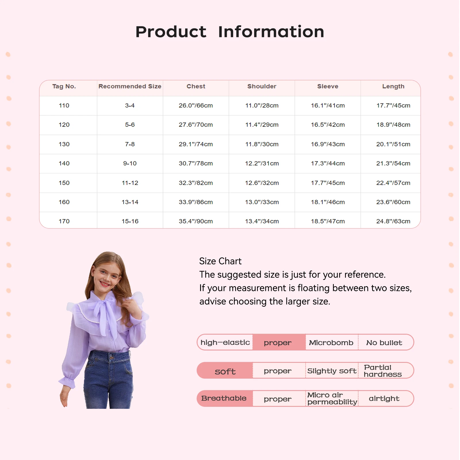 أطفال فتاة لطيف زر تي شيرت تول الكشكشة طوق أبيض بأكمام طويلة جميل النسخة الكورية أعلى الخريف فتاة في سن المراهقة الملابس