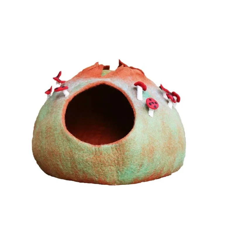 Nepalese felt cat house, new cat favorite, wool felt cat nest home decoration pet toy