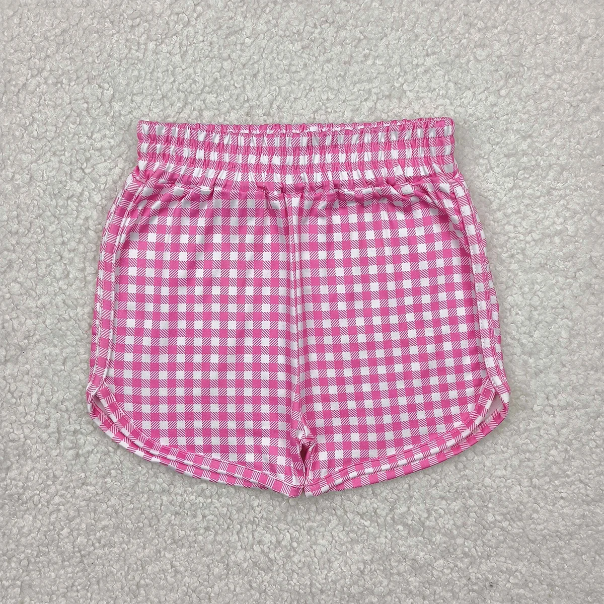 

Baby Girls Pink Plaid Sport Shorts Bottoms