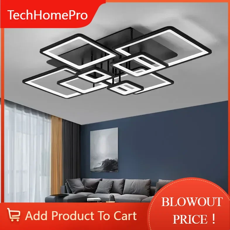 TechHPModern LED Ceiling Lamp Nordic Simple Ceiling Chandelier For Living Room Bedroom Dining Room