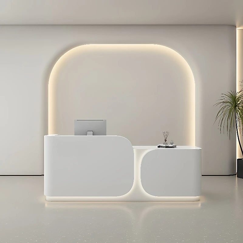 Luxury Clothing Store Reception Desk Beauty Institute Reception Desk Cashier Counter Front Mostrador De Tienda Beauty Furniture