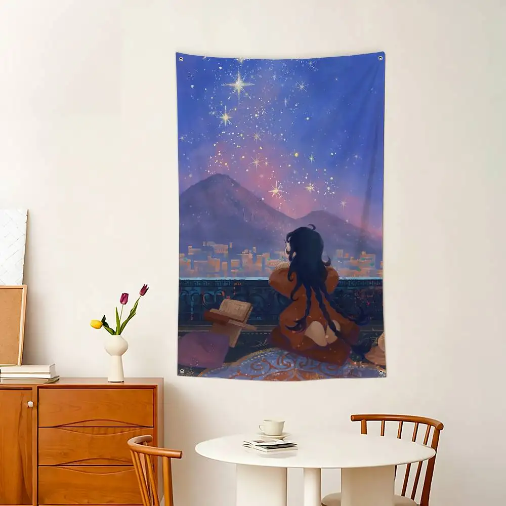 T-Tenmaku no J-Jaadugar S-Shitala Home Decor Wall Hanging Vertical Flags Indoor Outdoor 6