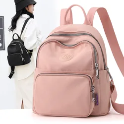 Bolsa de ombro de nylon impermeável para mulheres, bolsa de grande capacidade, mochila feminina, bolsa escolar pequena, casual, viagem