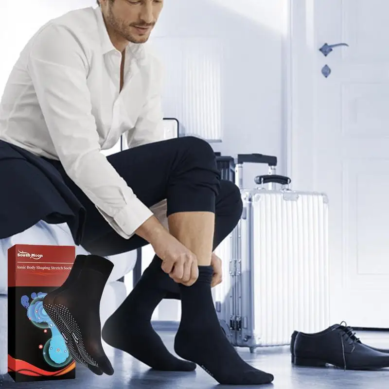 1 Paar Turmaline ionische körperformende Stretch-Socken zum Abnehmen von Gesundheits socken elastische selbst erhitzende elastische Socken für die Gesundheit von Sport fuß