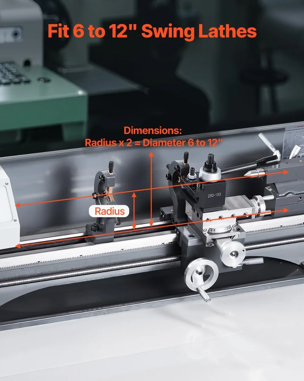 

8 Pcs Quick Change Tool Post Set for 6-12 Inch Lathes, Durable Steel with Adjustable Height
