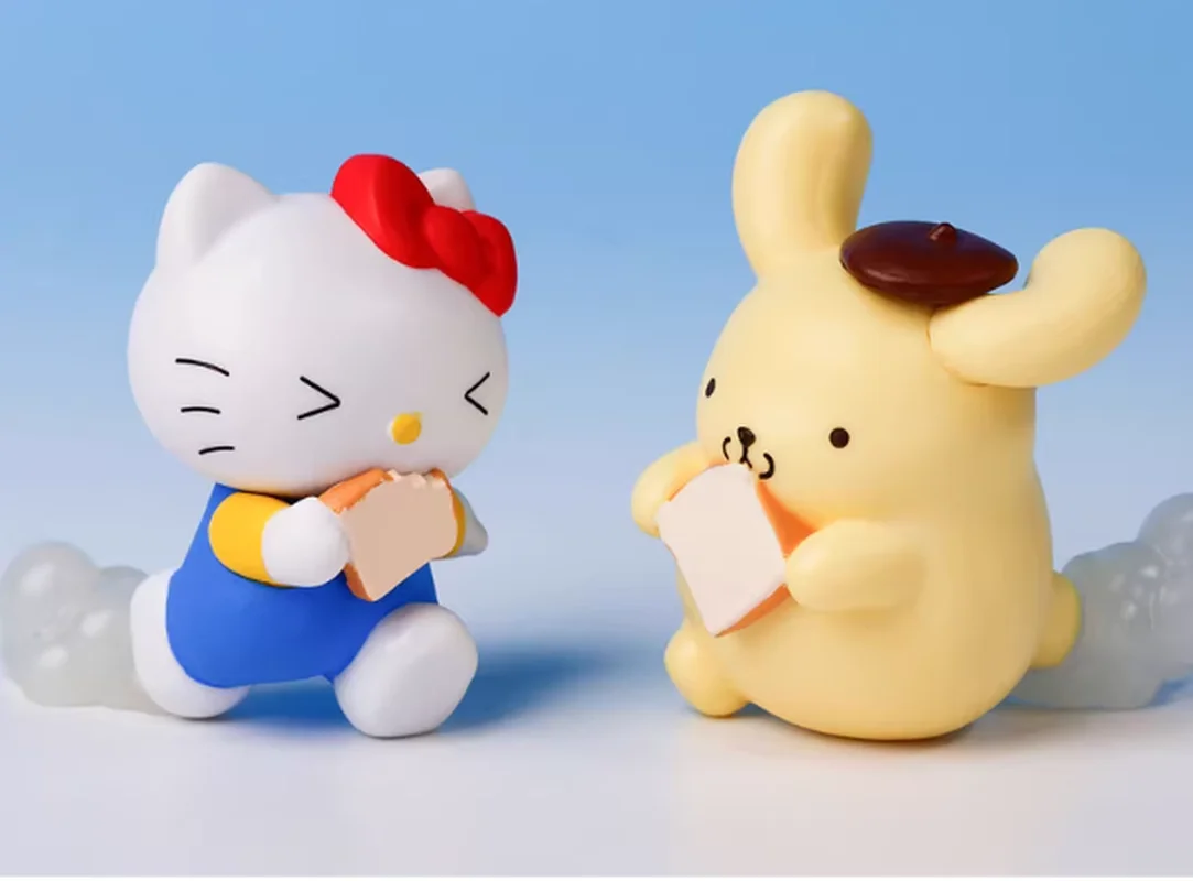 

New Product In Stock Meileti Kt Yugui Dog Is Late Holding Bread Sprinting Running Styling Blind Box Desktop Decoration Surprise