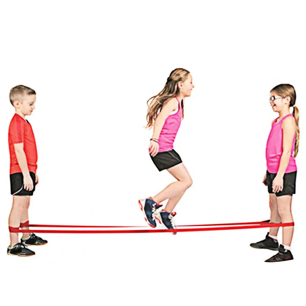 Elastic Jump Rope Rubber Jump Rope Colorful Stretch Skip Rope for Kids Adults Indoor Outdoor Exercise Elastic for Children