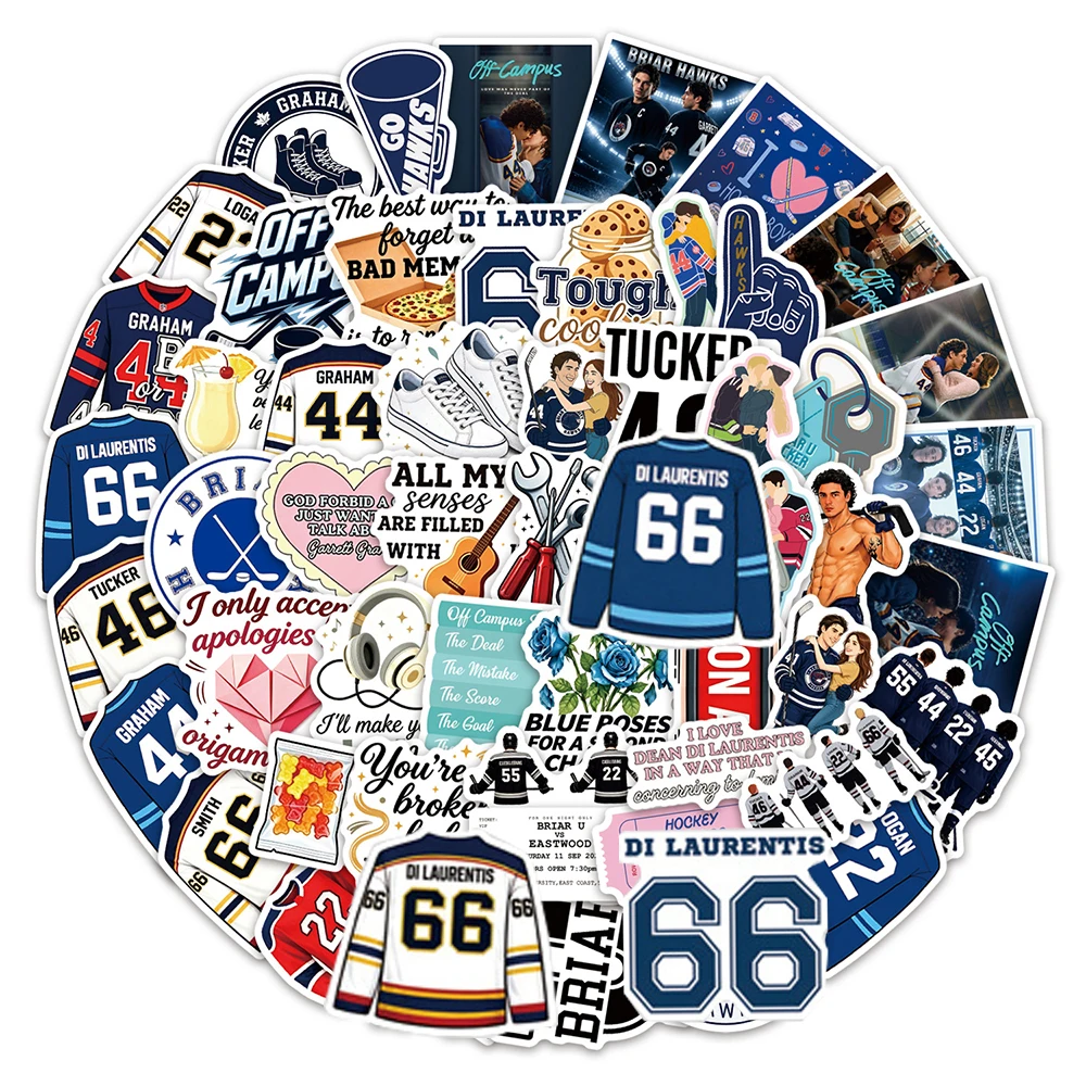 10/30/54pcs American TV Series Off Campus Stickers Classic Cartoon Decals DIY Suitcase Fridge Waterproof Cool Graffiti Sticker