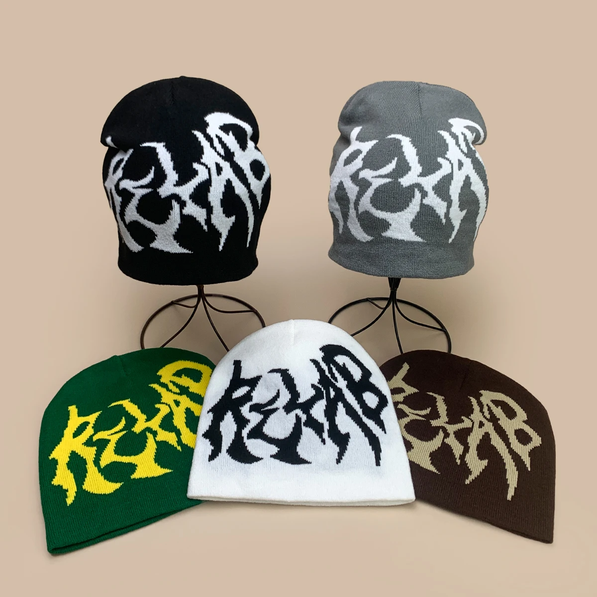 

Hip-hop Jacquard Letters Knitted Hats New Men Women Warm Street Fashion Personal American Style Versatile Rap Skateboard Beanies