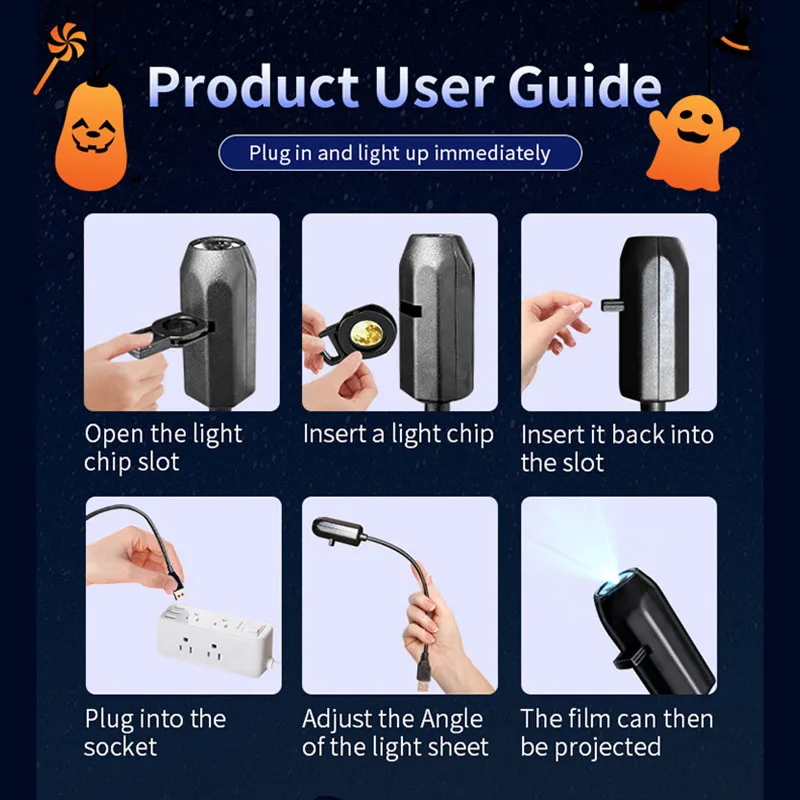 ضوء الإسقاط 5 فولت USB كوكب القمر مصباح هالوين عيد الميلاد أجواء ليلة ضوء الجمجمة شبح للتحويل نمط الإسقاط
