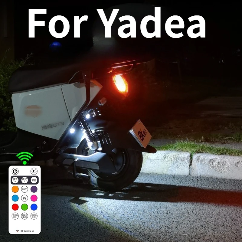 Universal Modified Lighting Accessories For Yadea E-Scooter LED Eagle Eye Aircraft Flashing Ambient Warning Tail Pilot Lights