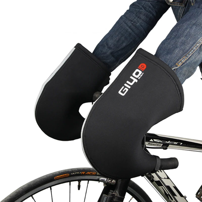 GIYO Winter Warm Cycling Glove Men Women Wind Waterproof Handlebar Mittens MTB Road Bike Bar Gloves Mitts For Bicycle Safety