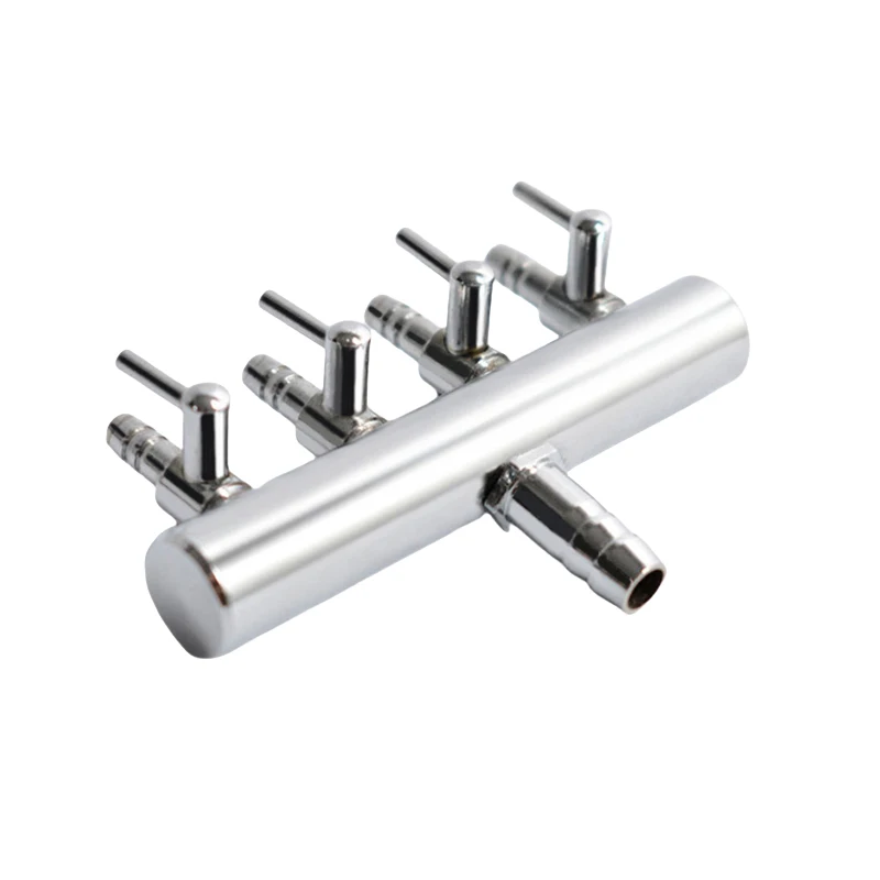 2-12Ways Fish Tank Oxygen Pump Distributor Stainless Steel Air Flow Splitter Pump Valves for Aquarium Oxygen Pump Accessories