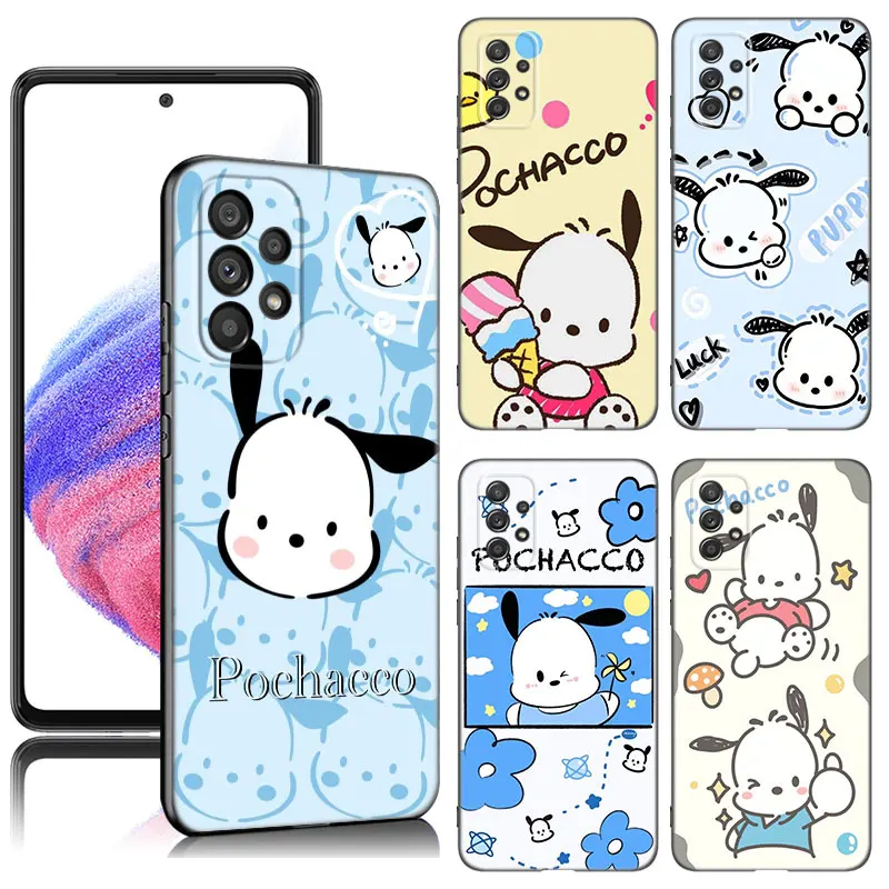 Kawaii Puppy Pachacco Case For Samsung A13 A22 A24 A32 A14 A23 A25 A34 A52S A53 A54 A73 5G A11 A12 A15 A31 A33 A50 A51 A70 A72