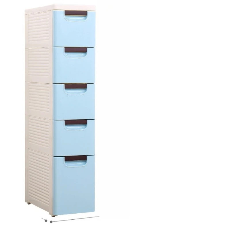 20/30cm Gap Bathroom Storage Cabinet Drawer-Type Plastic Organizer Multi-Tier Nightstand Rack for Bathroom