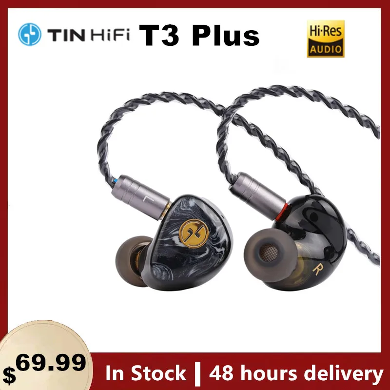 

TINHIFI T3 Plus 10mm LCP Diaphragm Hi-Fi Earphone In Ear Earbuds Wired Music Earphones IEM 2Pin Oxygen Free Copper Cable 3.5mm