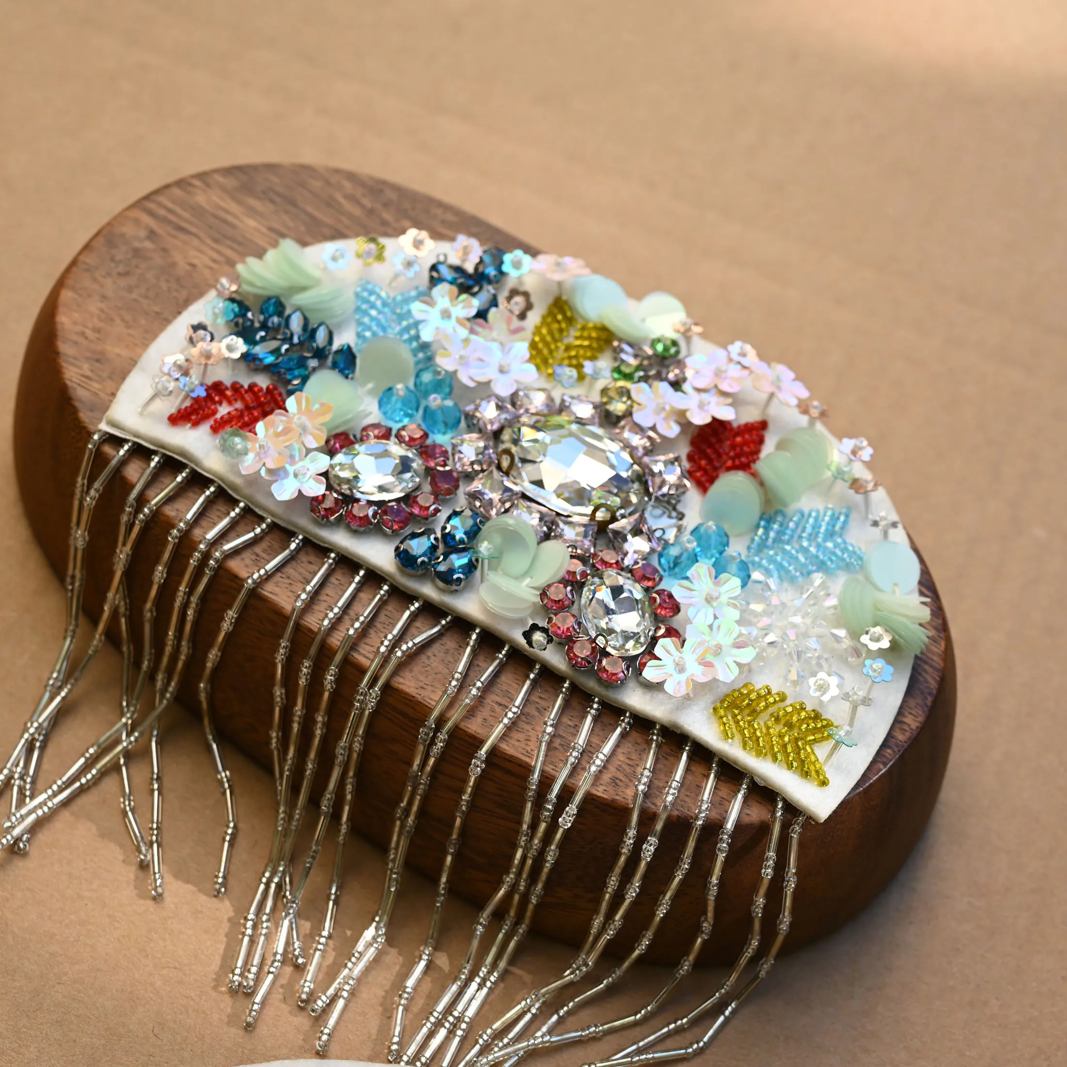 التخليص 2 قطعة/مجموعة مطرز حجر الراين شرابة بقع للملابس DIY خياطة الترتر شارة مطرزة يزين parche حبل #5