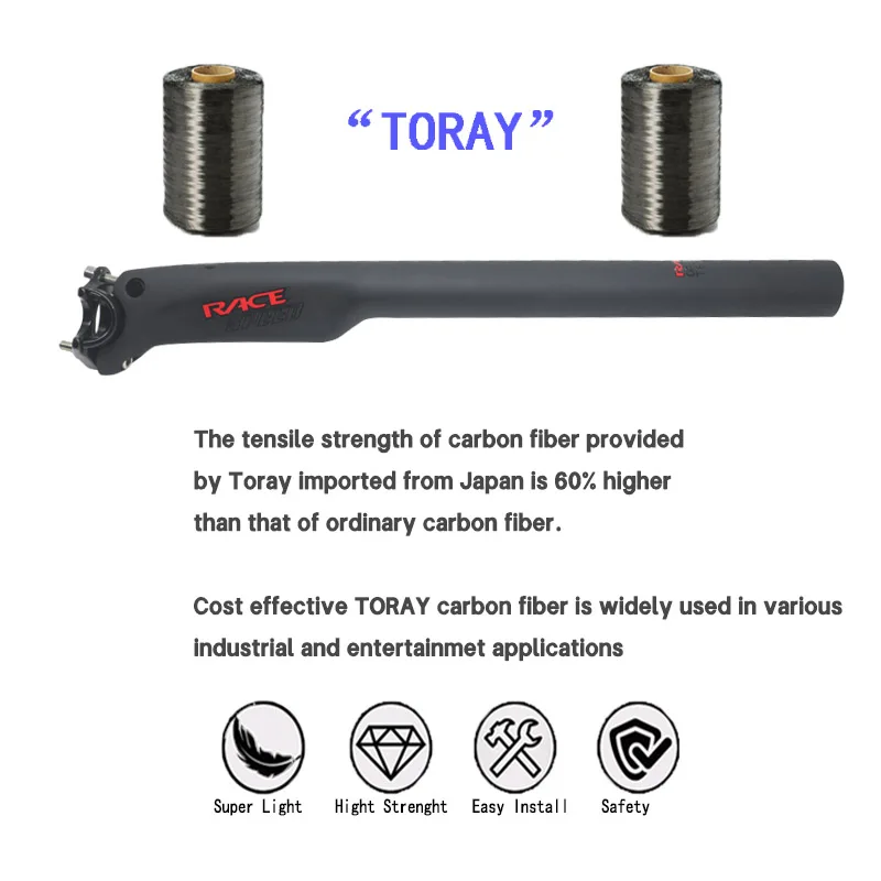 SPEED Carbon Seatpost Offset 25mm Mountain Bike Seat Tube 27.2/31.6 Ultra-light Road Bicycle Seat Post Seat Tube Bicycle Parts