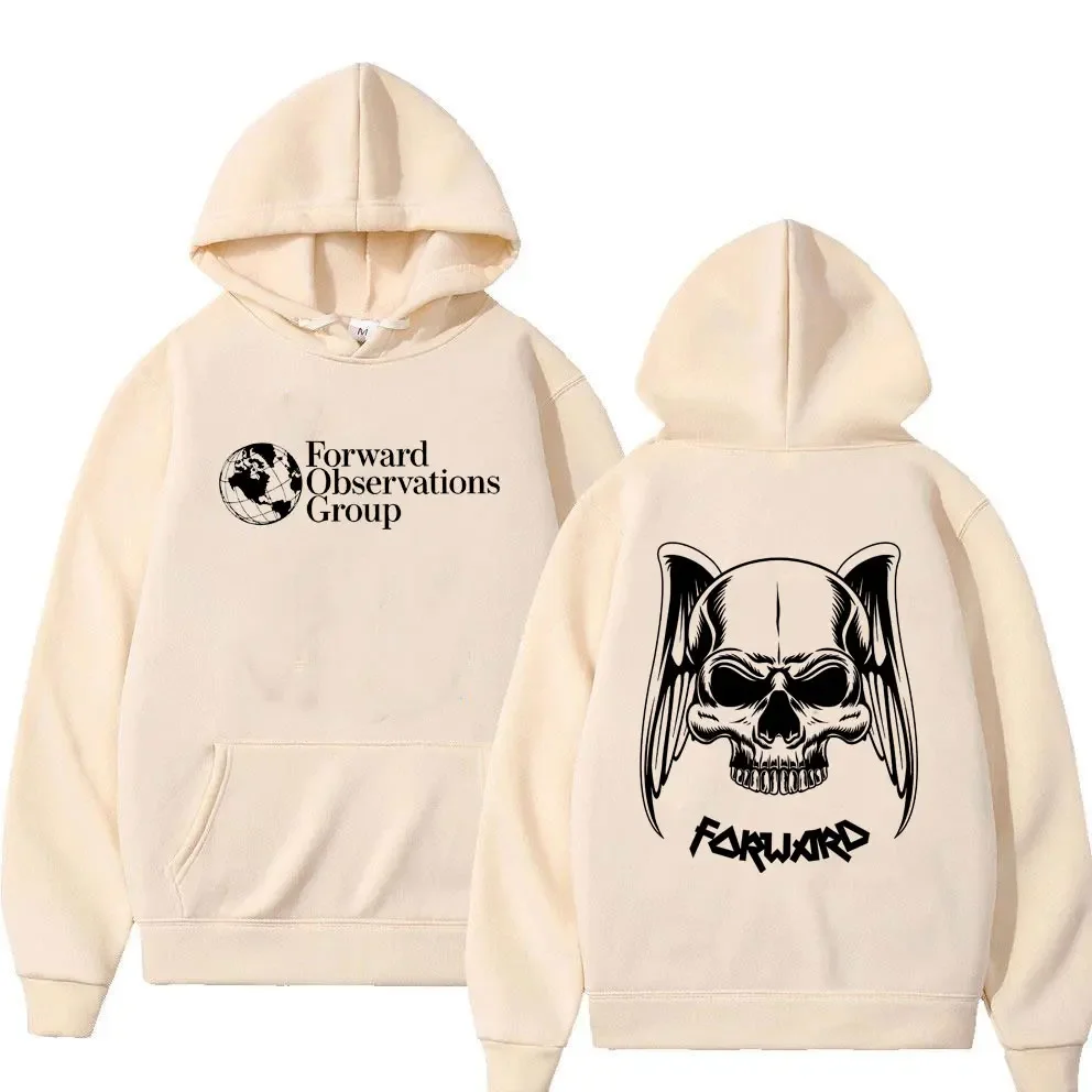 Forward Observations Group Skeleton Graphic Print Hoodie Male Vintage Harajuku Hoodies Men Casual Streetwear Gothic Sweatshirt