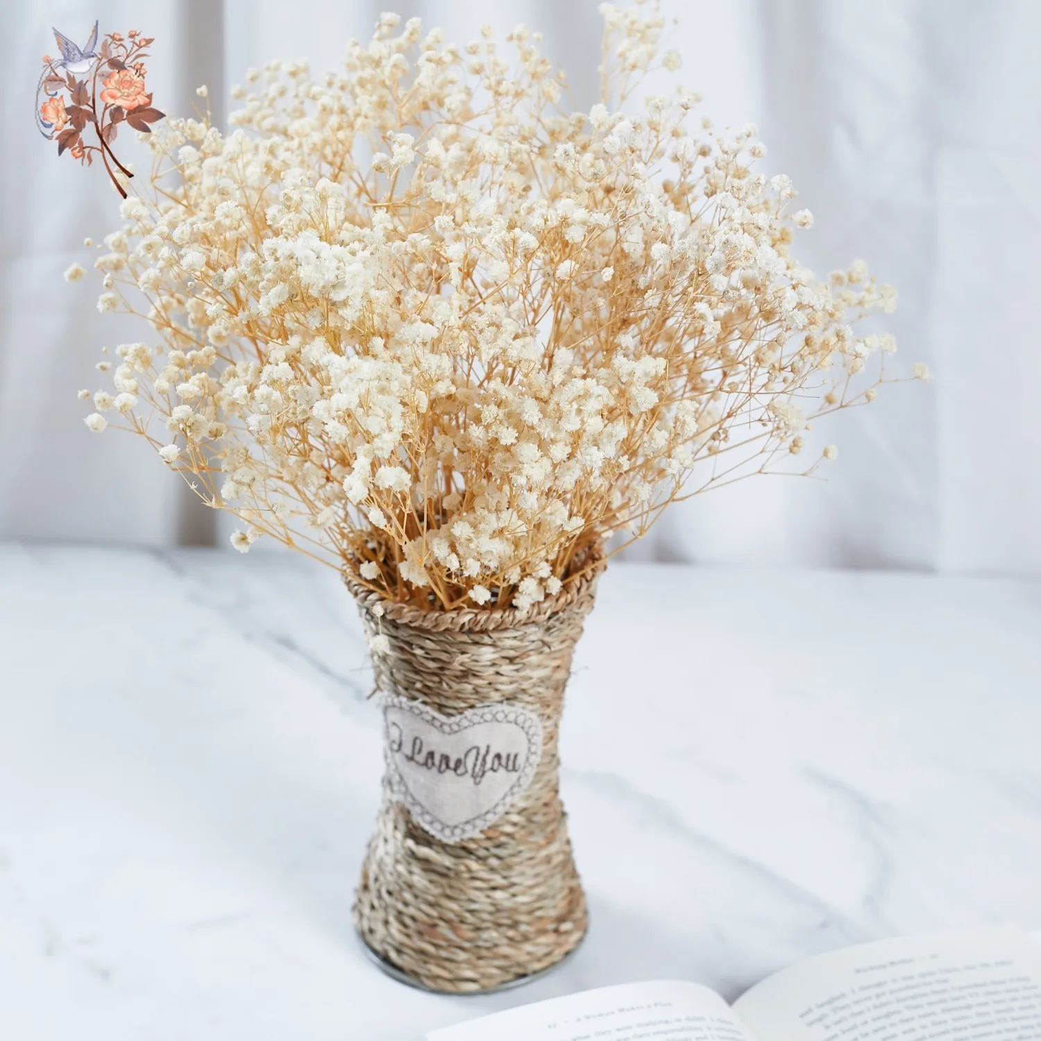 

Dried Baby Breath Flowers Bouquets Wedding Decoration Natural Preserved Gypsophile Arrangement Home Artificial Flower Gypsophila