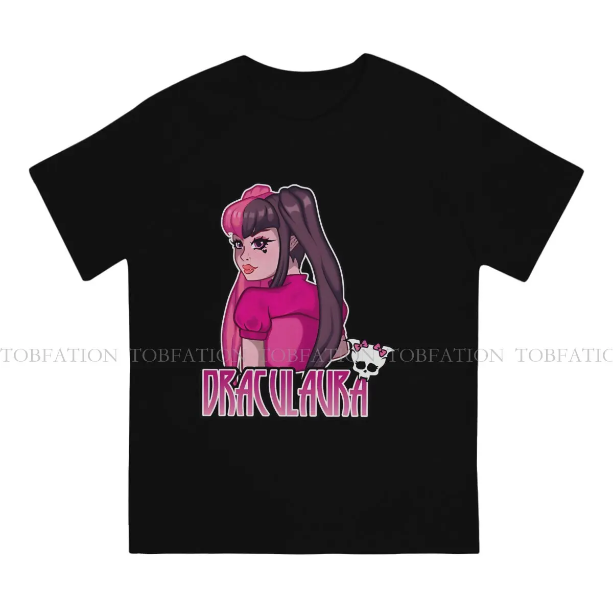 Monster High Anime Draculaura Cotton T Shirt Harajuku Homme Men's Tshirt O-Neck  Men Clothing