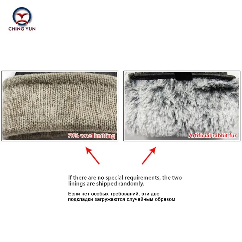 New Women\'s Gloves Genuine Leather Winter Warm Fluff Woman Soft Female Rabbit Fur Lining Riveted Clasp High-quality Mittens