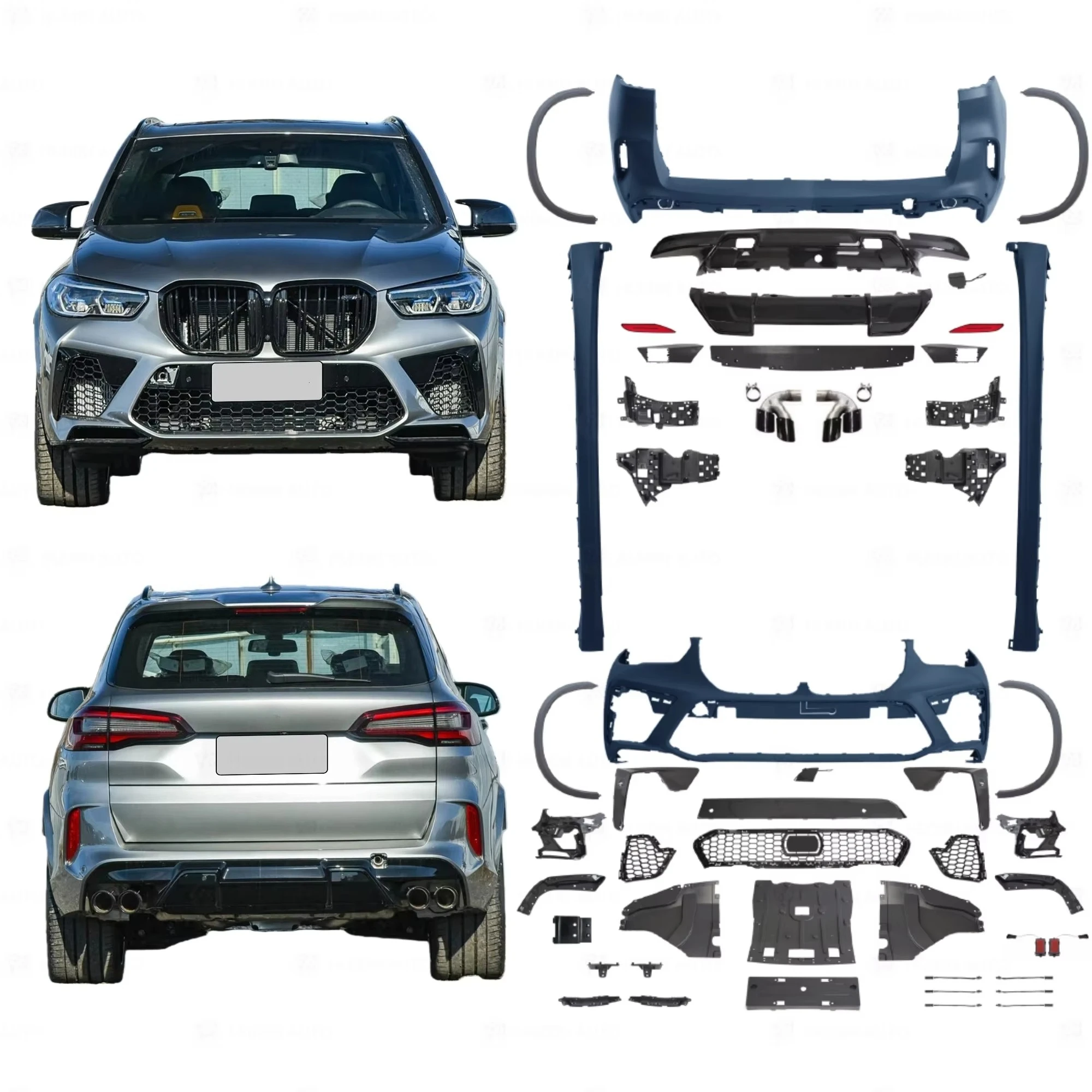 

STLF Direct Installation Car Bodykit for X5 G05 19-22 Modified F95 X5M Body Kits Front Rear Bumper Diffuser Exhaust Pipe Kit