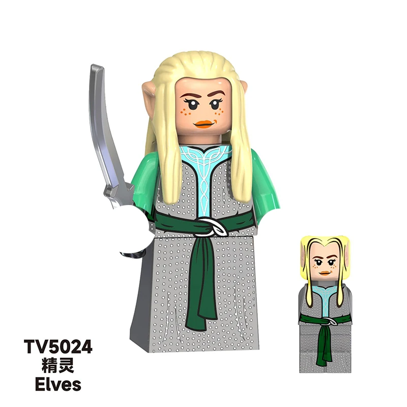 Herr der Ringe Hobbit Minifiguren Mittelalterliche Filmfiguren Bausteine Figuren DIY Zusammenbaubare Ziegelsteine Puppen Kreative Kollokation