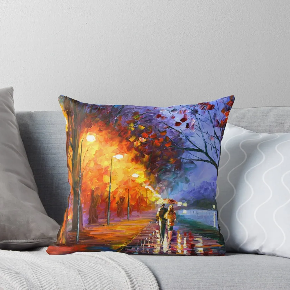 

ALLEY BY THE LAKE - Leonid Afremov Throw Pillow Sofas Covers Covers For Sofas Plaid Sofa Decorative Cushions pillow