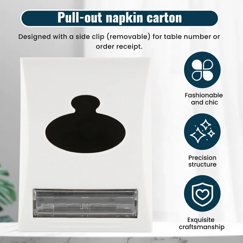 ●Table Top Restaurant Tissue Dispenser Napkin and Toothpick Holder Paper Roll Holder for Hotel-ABFB