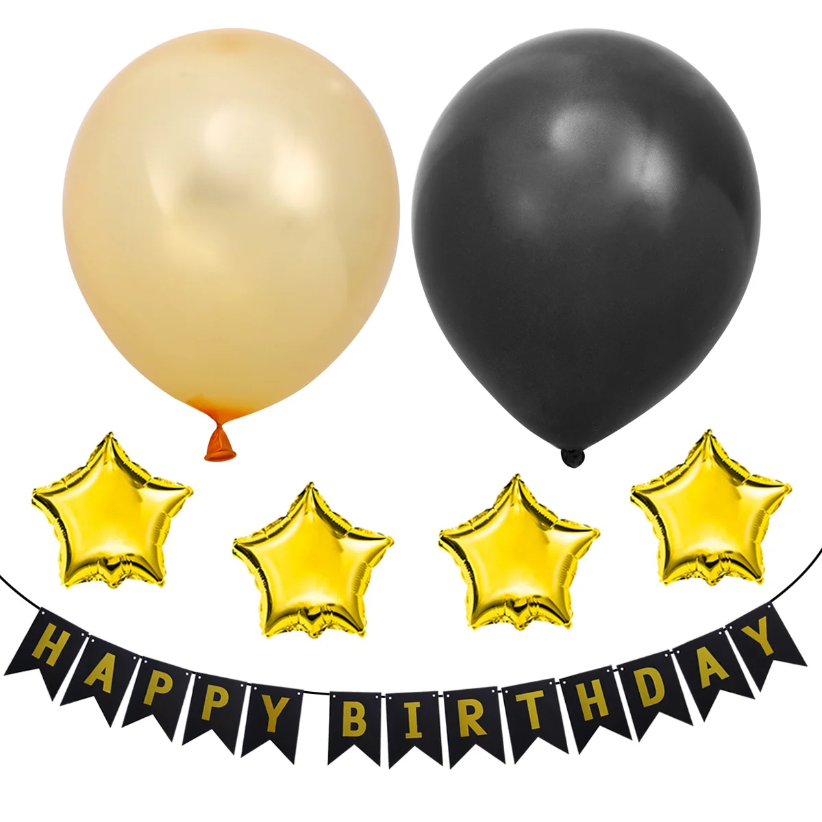 

23Pcs Birthday Party Supplies Decoration 30th Happy Number Foil Balloons Star Latex Balloons Bunting Banner Birthday Set