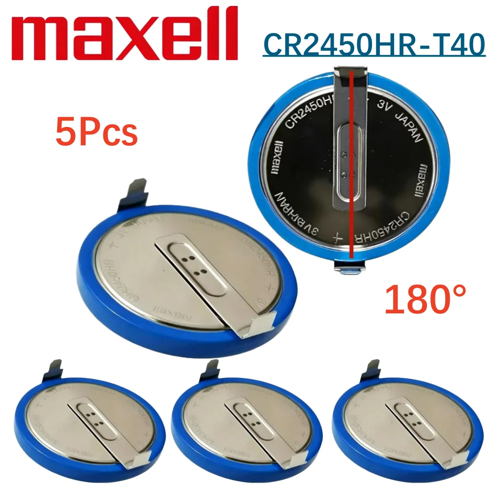 5-50PCS CR2450HR T40 180° CR2450 2450 3V High-temperature Lithium Battery For SAO-T40 Car Tire pressure Monitoring